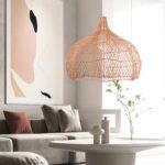 Rattan Novelty Pendant Lights Wicker Pendant Shade Luminatura (3)