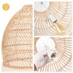 R1 001 Restaurant Handmade Rattan Lamp Lamp Boho Style Lampshade Pendant Lamp (7)