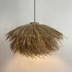 Vintage Japanese-Style Hanging Grass Lamp