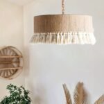 Vintage Bohemian Round Tassel Pendant Lamp