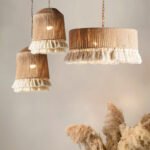Vintage Bohemian Round Tassel Pendant Lamp