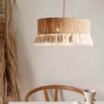 Vintage Bohemian Round Tassel Pendant Lamp
