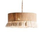 Vintage Bohemian Round Tassel Pendant Lamp