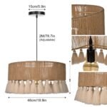 Vintage Bohemian Round Tassel Pendant Lamp