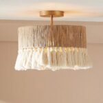 Vintage Bohemian Round Tassel Pendant Lamp