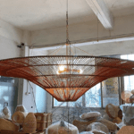Large Contemporary Minimalist Rattan Pendant Lamp - Supplier: Luminatura